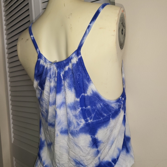 Young Fabulous and Broke Size Small tie dry blue Romper - Picture 6 of 8